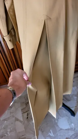 Trench vintage in lana beige