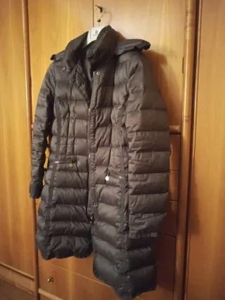 Piumino Donna"Il Lanificio"vera piuma marrone.