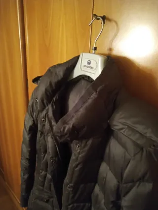 Piumino Donna"Il Lanificio"vera piuma marrone.