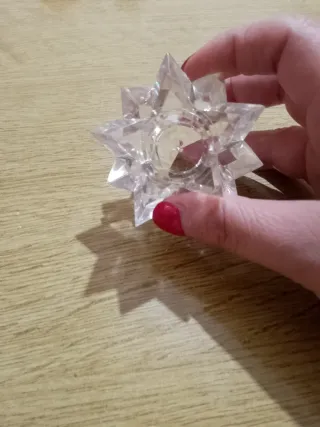 Portacandele stella trasparente