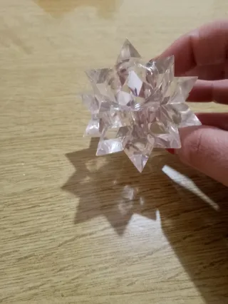 Portacandele stella trasparente