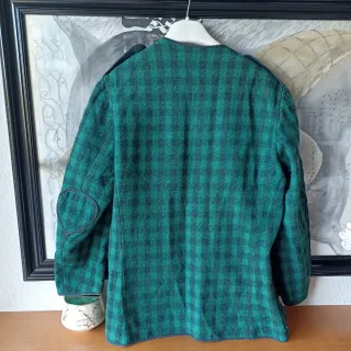 Chaqueta Kaiku cuadros verde y negro