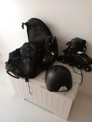 Patines en línea y protecciones