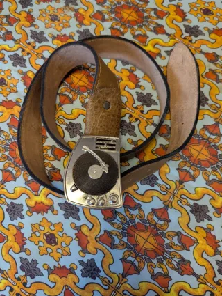 Cintura rara fibbia giradischi