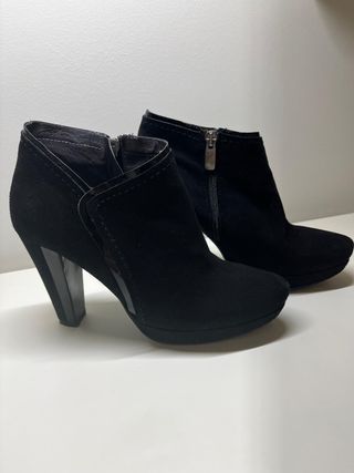 Botines tacón 9cm napa negro
