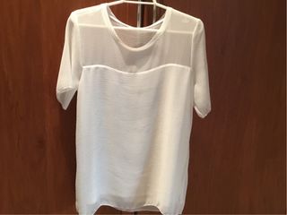 Blusa blanca transparente
