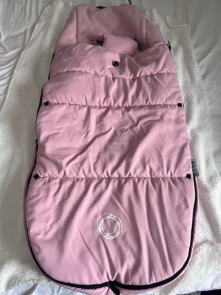 Bugaboo saco carro rosa + plástico de lluvia
