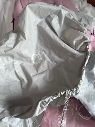 Bugaboo saco carro rosa + plástico de lluvia