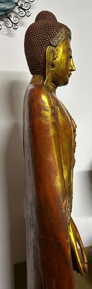 Buda Tailandés Madera Maciza Original