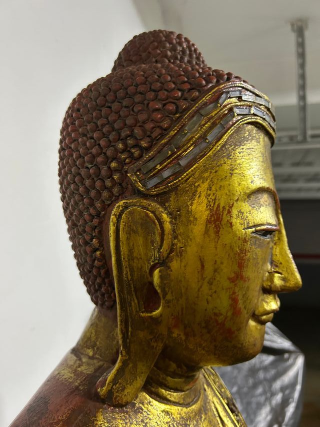 Buda Tailandés Madera Maciza Original