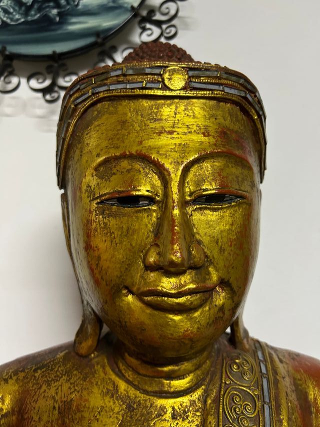 Buda Tailandés Madera Maciza Original