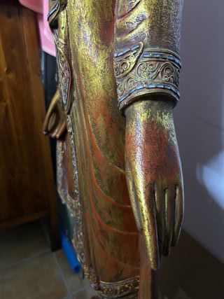 Buda Tailandés Madera Maciza Original