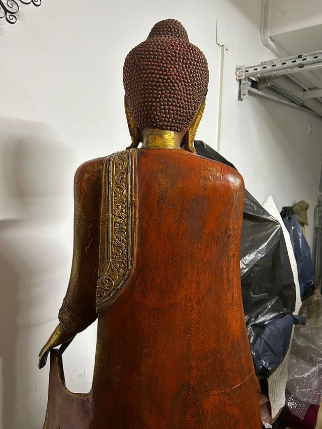 Buda Tailandés Madera Maciza Original