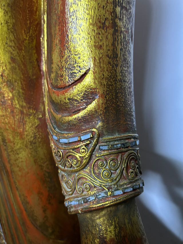 Buda Tailandés Madera Maciza Original