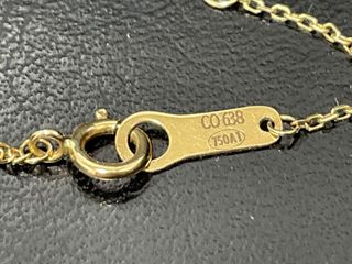 cadena oro 18k con piedra 22cm