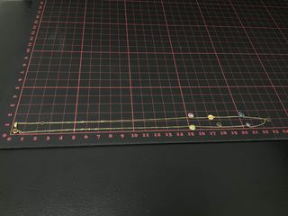 cadena oro 18k con piedra 22cm