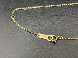 cadena oro 18k con piedra 22cm