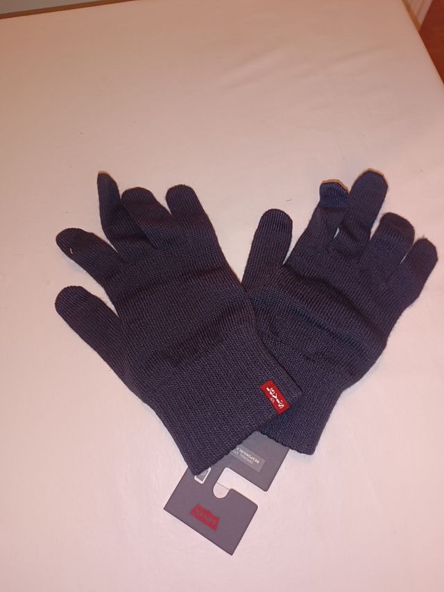 Luvas de malha unisex Levi's compatíveis com touchscreen