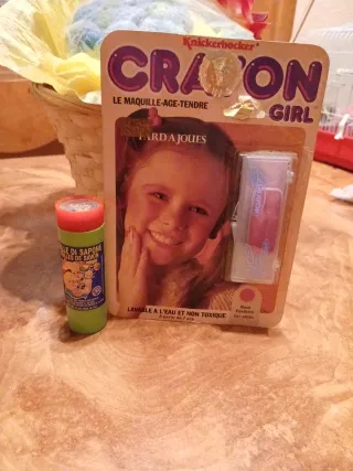 Lote Maquillaje Infantil Crayon Girl + Pompero Año