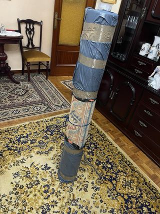 Alfombra Salón azul y beige 184x134.5 cm