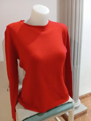 Jersey de punto rojo T. L