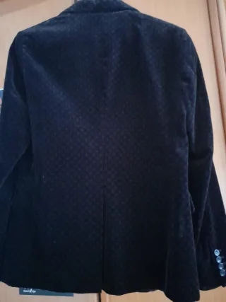 Chaqueta sastre terciopelo negro chico,talla M.