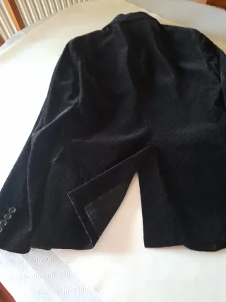 Chaqueta sastre terciopelo negro chico,talla M.