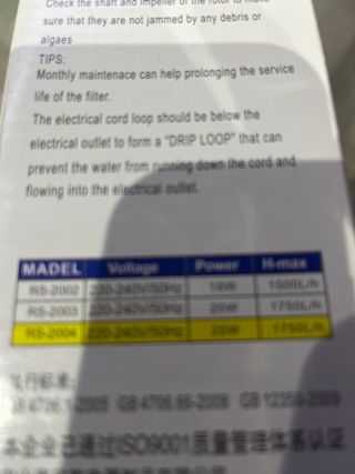 Filtro interno sumergible RS-2004