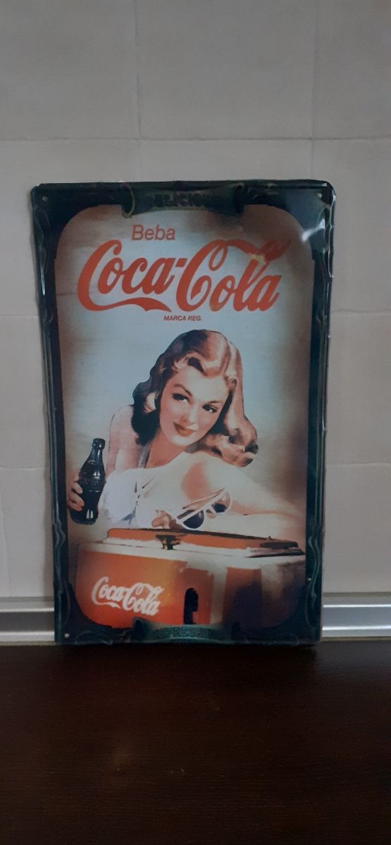 Placa Metálica Coca-Cola Vintage