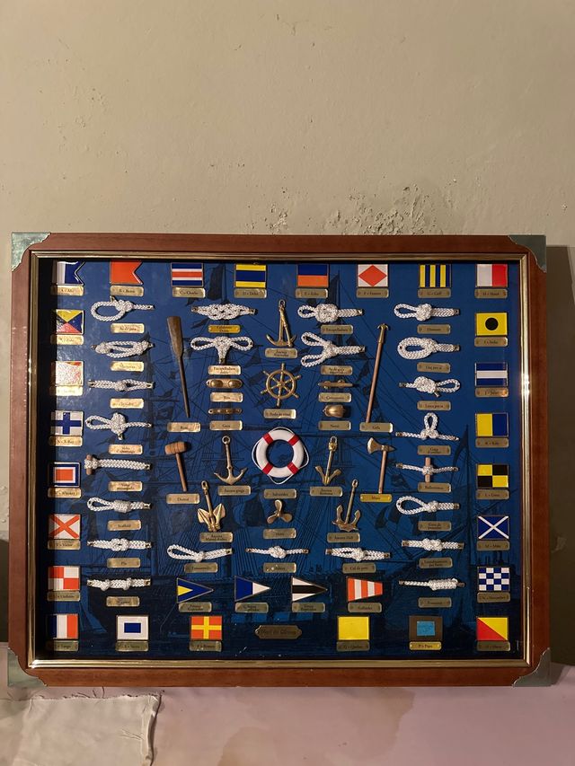Cuadro Nudos Marineros y Banderas