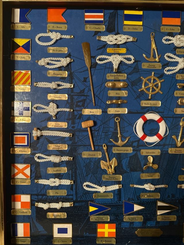 Cuadro Nudos Marineros y Banderas
