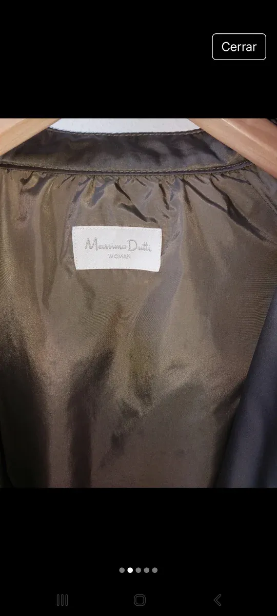 Parka Massimo Dutti Talla S Verde Oliva