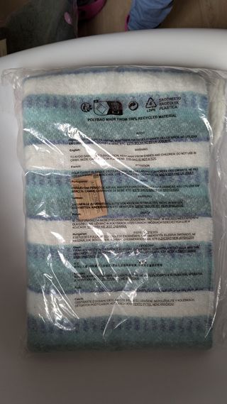 Bufanda Harry Potter Rayas Teal y Blanco