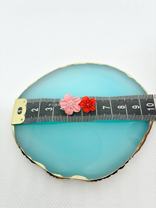 Pendientes florales rosa y rojo Nuevos