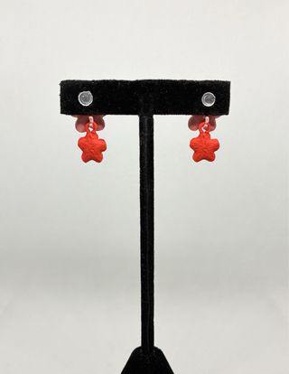 Pendientes florales rosa y rojo Nuevos