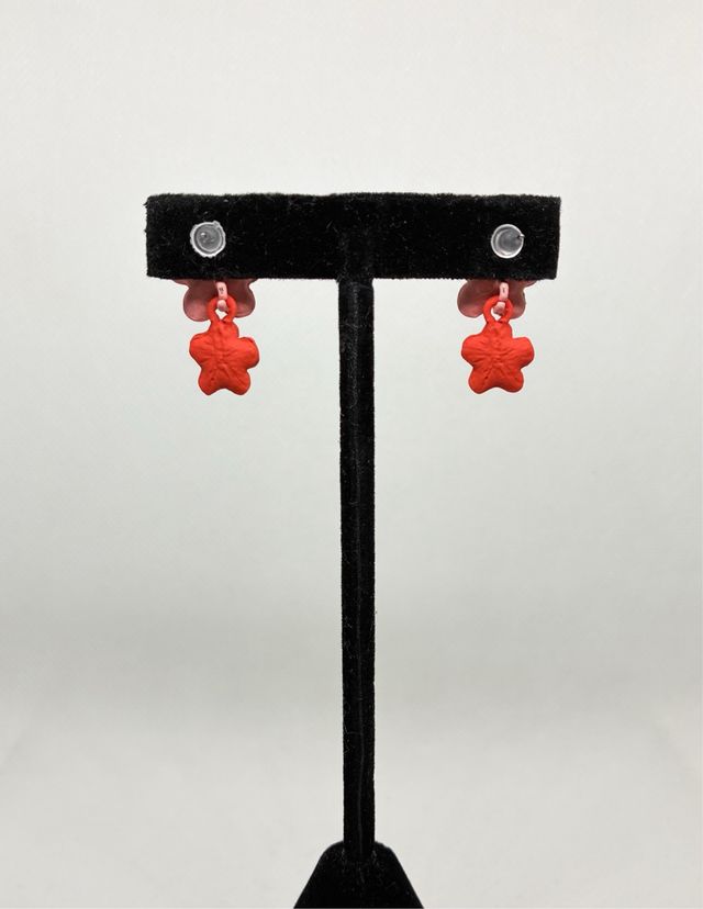 Pendientes florales rosa y rojo Nuevos
