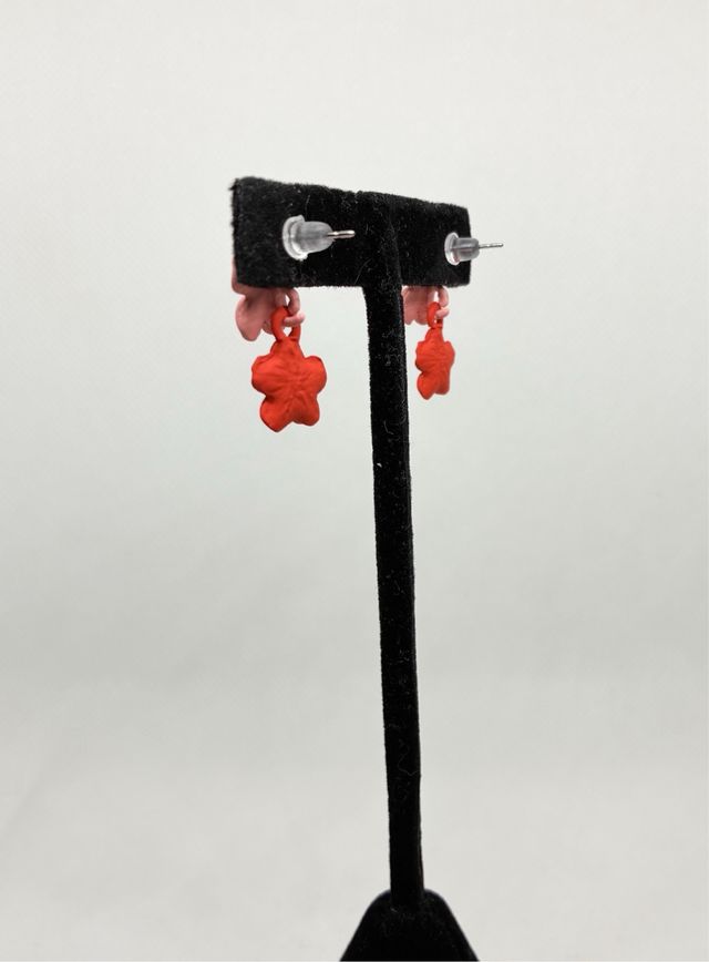 Pendientes florales rosa y rojo Nuevos