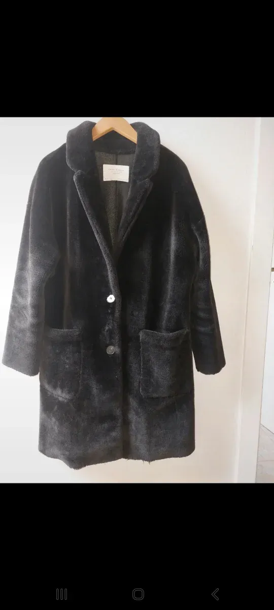 Abrigo pelo Zara Woman Talla XS