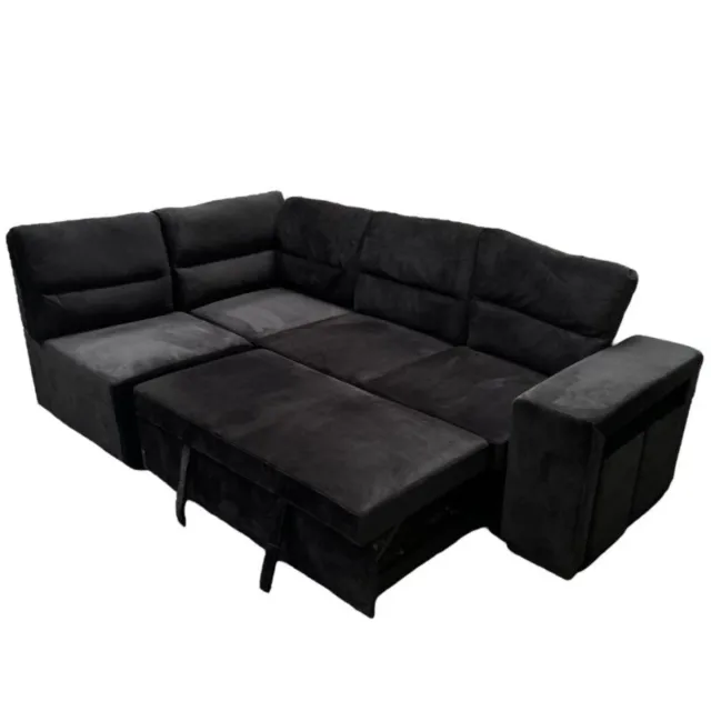 Sofá Chaiselongue Rinconera Cama Negro