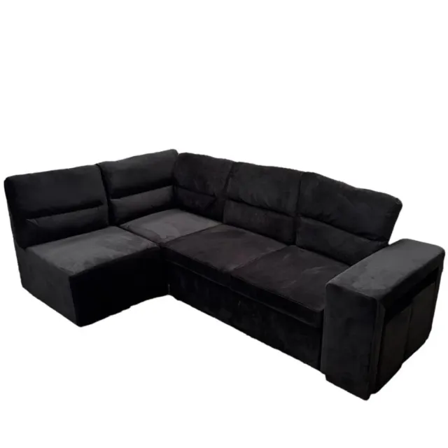 Sofá Chaiselongue Rinconera Cama Negro