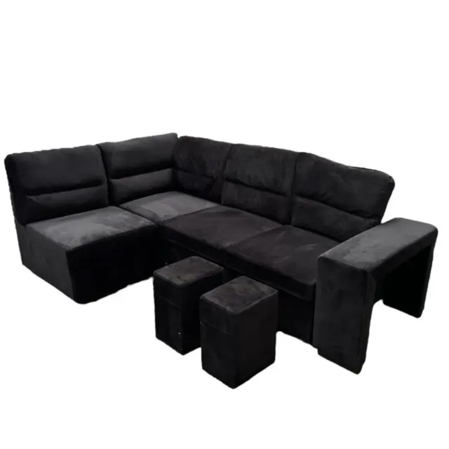 Sofá Chaiselongue Rinconera Cama Negro