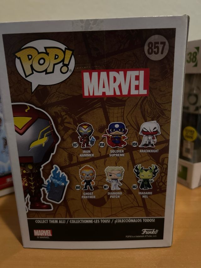 3 Funko Pop Marvel, Fortnite, Iron Hammer