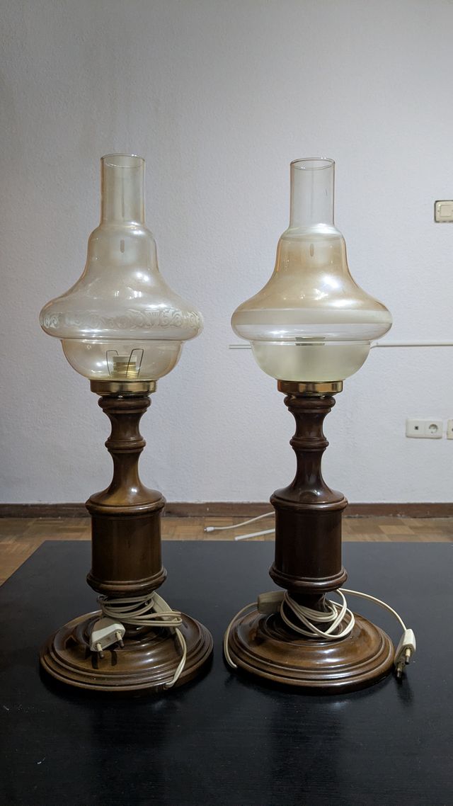 Lámparas estilo velas de aceite