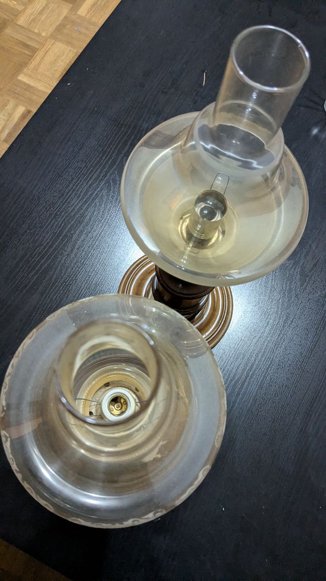 Lámparas estilo velas de aceite