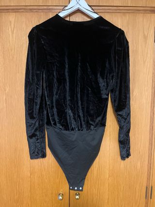 Body Terciopelo Zara Negro Talla S