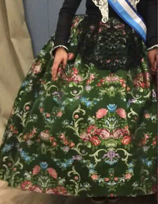 Falda Novia Alicantina Verde Multicolor