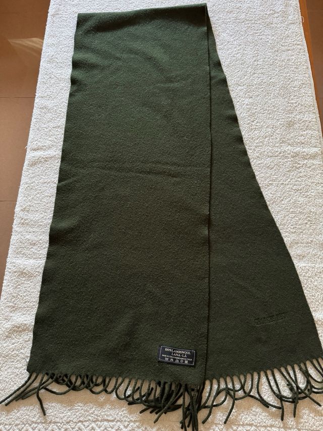 Bufanda Lana Verde Oscuro