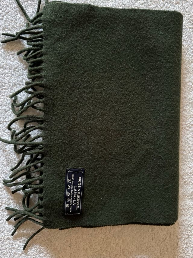 Bufanda Lana Verde Oscuro