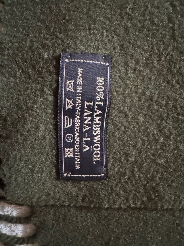 Bufanda Lana Verde Oscuro