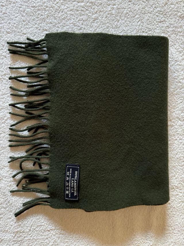 Bufanda Lana Verde Oscuro